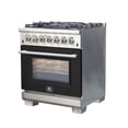 thumbnail image 2 of Forno Capriasca 30-Inch Freestanding Dual Fuel Range, 4 Burners, True Convection Oven, Black Door, 2 of 5