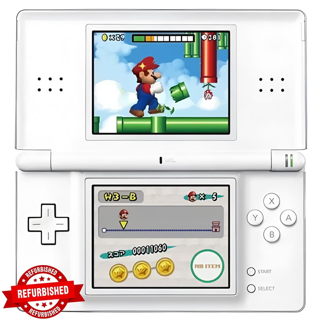 Nintendo DS Lite Console Game Handheld System Cleaned Tested Case White