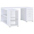 thumbnail image 4 of Yvette 60-inch 3-drawer L-Shape Wood Computer Desk White, 4 of 11