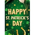 thumbnail image 4 of LUUFILx St Patricks Day Leprechaun Backdrop Rainbow Celebration Gold Coin Festival Banner Shamrock Party Supplies Photography Props Decoration Background, 4 of 8