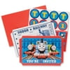 "Thomas The Train Party Invitations - Party Supplies - 8 per Pack, 8 count 4.25""x6.25"" invitations with envelopes By SmileMakers Inc"