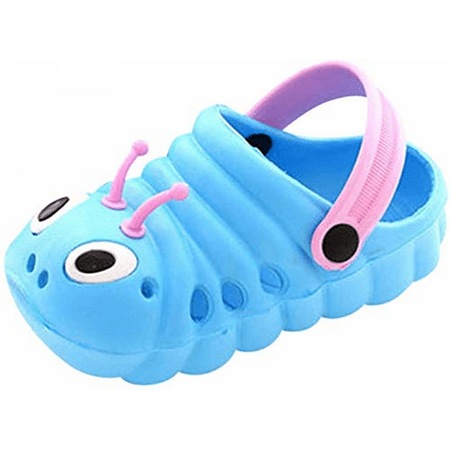 

Wish Baby Sandals Boys Girls Sandals Cute Caterpillar Slip On Lightweight Kids Beach Slipper ----- Blue （Size 26） S148