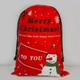 thumbnail image 6 of harmtty Xmax 70x50CM Christmas Drawstring Gift Bag Merry Christmas Snowman Large Capacity Heavy Duty Reusable Party Favor Holiday Gift Present Grocery Packaging Sack Green, 6 of 7