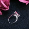 thumbnail image 5 of EOEMY Exaggerated Pink Aaa Cubic Zircon Women'S 925 Silver Wedding Ring Size 6-10, 5 of 5