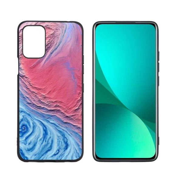 Blue-Marble-44 Phone Case, Degined for LG K52 Case Men Women, Flexible Silicone Shockproof Case for LG K52
