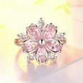 thumbnail image 4 of QQTDFG 925 Silver Filled Fashion Flower Women Cubic Zircon Ring Wedding Jewelry Sz 6-10-#3-9, 4 of 8