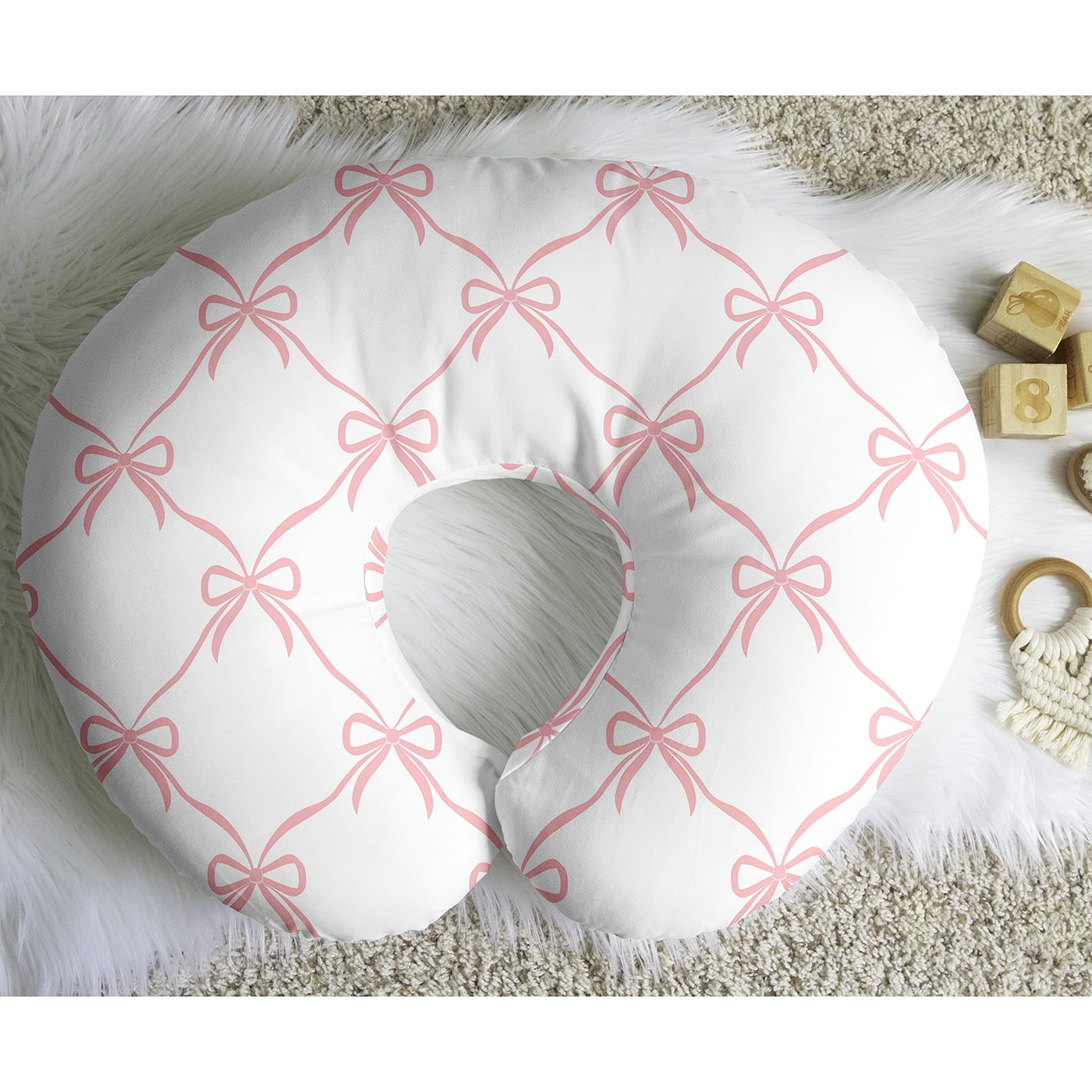 Sweet Jojo Designs Ballerina and Ballet Bows Girl Nursing Pillow Cover Case (Pillow Not Included)