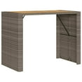 thumbnail image 5 of vidaXL Garden Table with Acacia Wood Top Grey 145x80x110 cm Poly Rattan, 5 of 5