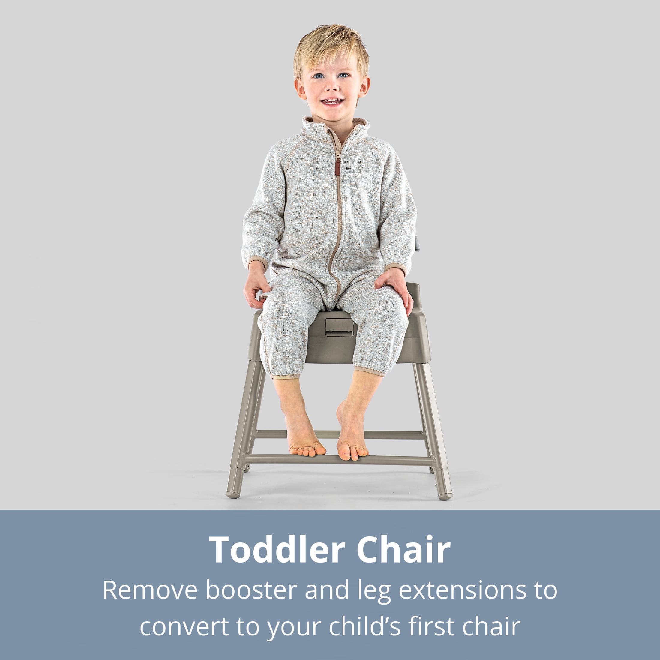 Chicco Stack Hi-Lo 6-in-1 Multi-Use High Chair, Booster and Stool with Tray - Sand (Beige), New