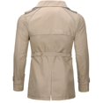 thumbnail image 3 of Gabardina con solapa sólida y doble botonadura para hombre, 3 of 5
