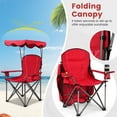 thumbnail image 4 of Portable Folding Beach Canopy Chair with Cup Holders, 4 of 4