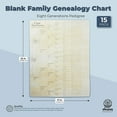 thumbnail image 5 of 15 Pack Family Tree Charts to Fill In - Blank 8 Generation Genealogy Poster for Family History, Lineage, Reunions, Large Pedigree Ancestry Organizer (255 Total Name Spaces, 17x22 in), 5 of 10