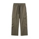 thumbnail image 2 of Pantalones cargo para hombre, largos, a la moda, para exteriores, con pliegues, resistentes al agua, lisos, informales, con cintura elástica y bolsillos., 2 of 4