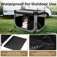 thumbnail image 6 of Dog Crates,Collapsible Soft Travel Crate for Medium Dogs (3 Year Warranty), Indoor & Outdoor Portable Pet Kennel with Chew Proof Mesh Door (30" L x 21" W x 21" H, Dark Gray), 6 of 18