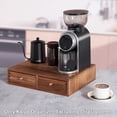 thumbnail image 6 of Acacia Wood K Cup Organizer Drawer, Coffee Pod and Tea Storage Box with Non-Slip Pad, 30 Pod Capacity Under Brewer, Countertop Coffee Station Holder for Machine Stand, 6 of 6