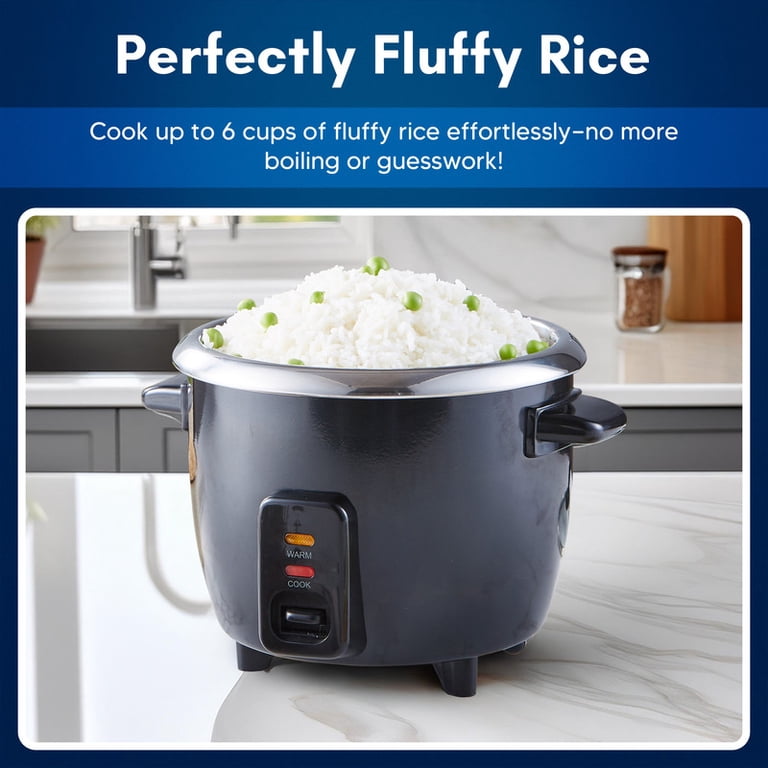 Elite Gourmet 6-Cup Rice Cooker with Stainless Steel Pot photo 2