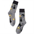 thumbnail image 4 of Mens Plus Size Mid Calf Cotton Socks Animal Life Theme Casual Knit Crew Socks For Larger Feet With Cat Pattern, 4 of 9