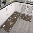 thumbnail image 2 of Brown Dog Paw Footprint Kitchen Rugs Sets Of 2,Anti Fatigue Kitchen Mat Rugs Non Slip Washable,Decorative Kitchen Floor Mats for Kitchen,Sink,Laundry,17"x30"+17"x47", 2 of 7