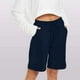 thumbnail image 1 of MKLEKYY Pantalones Cortos de Mezclilla para Mujer, Pantalones Cortos Casuales para Correr, Entrenamiento, Cintura Elástica, Pantalones de Yoga Deportivos con Bolsillos, 1 of 4