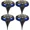 Warm+Blue, variant on Solar Ground Lights Outdoor, 4 Pack Flat Solar Powered Disc Lights, Small Solar Garden Lights Landscape Lighting for Outside Pathway Garden Yard Lawn Walkway, Warm+Blue