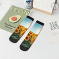thumbnail image 7 of Pofeuu Sunlit Sunflower Field Print 30cm Socks, Adult Running Hiking Socks for Youth and Adult, 7 of 7