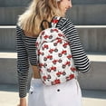 thumbnail image 4 of Lafuoo Red Wheeled Tractors Pattern Canvas Backpack, Zipper Laptop Backpack Travel Bag Sports Bag Unisex-Small, 4 of 5