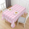 thumbnail image 6 of Pink Checkered Table Cloth Waterproof Tablecloths, Farmhouse Plaid Buffalo Elegant Tablecloth Dining Table Cover for Kitchen Party Tabletop Outdoor, Rectangle Tablecloth 60x120 Inch, 6 of 9