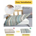 thumbnail image 5 of Light Blue Striped Couch Cushion Covers Stretch, Washable Sofa Seat Covers Individual Seat Cushion Sofa Slipcovers Farmhouse Thin Line Modern Abstract Art Couch Cover Furniture Protector S-1PCS, 5 of 7
