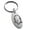 Silver, variant on Stainless Steel Letter Q Initial Floral Monogram Engraved Small Oval Charm Keychain Keyring