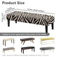thumbnail image 7 of Xoenoiee Zebra Stripe Print Dining Room Bench Covers, Soft Stretch Spandex Rectangle Full Coverage Bench Slipcover Removable Washable Bench Seat Protector Footstool Cover, 7 of 7