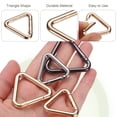 thumbnail image 3 of Uxcell 8 Pcs Triangle Spring Key Ring 1.3 Inch Metal Buckle Spring Snap Clip Trigger for Keychains Bags Purse Handbags Hanging Crafts DIY Accessories Decorations, Gold, 3 of 5