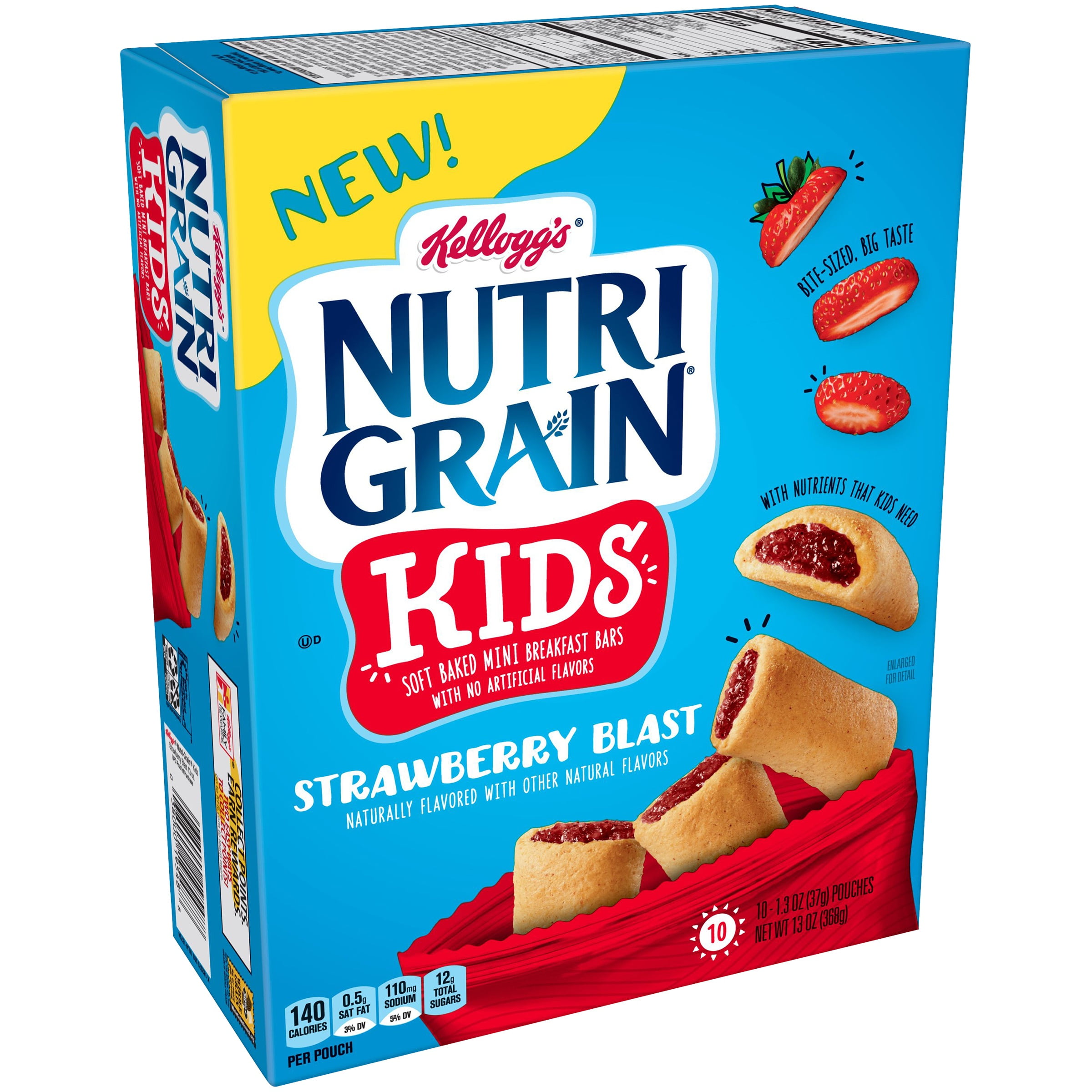 Kellogg's Nutri Grain Strawberry Bites Kids Mini Breakfast Bars 13 oz