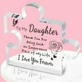 thumbnail image 2 of Anuirheih Daughter Gift from Mom Dad Acrylic Puzzle Plaque, Mothers Day Birthday Graduation Gifts for Daughter Desk Decorations Anniversary Wedding Card(4.1x4.1inch), 2 of 4