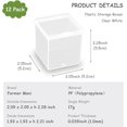 thumbnail image 2 of 12 Pcs Square Clear Plastic Beads Storage Containers Box - Small Plastic Containers for Jewelry Findings and Art Supplies (2.05 x 2.05 x 2.28 Inch), 2 of 8