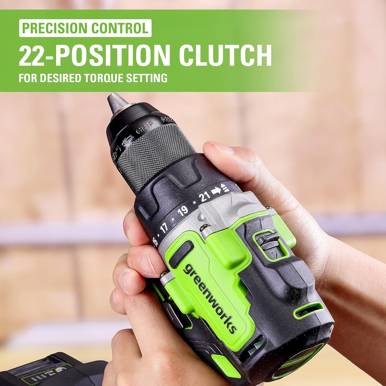 Greenworks 24V Brushless Drill/Driver, Tool Only photo 3