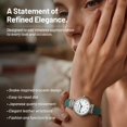 thumbnail image 5 of Blekon Collections Japanese Quartz 30mm Womens Snake Style Leather Cuff Bangle Watch, 5 of 6