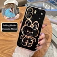 thumbnail image 4 of Redmi13c Mirror Plating Fold Holder Case On For Xiaomi Redmi 13c 4g 12c 12 10 9 10a 10c 9a 9c 9t A1 A2 Plus Silicone Stand Cover, 4 of 4
