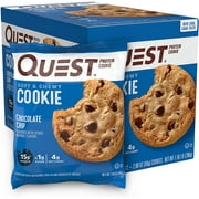 Quest Nutrition Chocolate Chip Protein Cookie, Keto Friendly, High Protein, Low Carb, Soy Free, 12 Count "Packaging may vary"