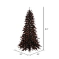 thumbnail image 2 of Vickerman 6.5' Black Fir Artificial Christmas Tree, Orange  Dura-lit LED Lights, 2 of 3