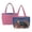 Black Cat Floral-D, variant on US Flag Star Print Large Quilted Tote Bag for Women, Lightweight Puffer Tote Casual Carryall for Work Travel Daily Errands Holiday Use