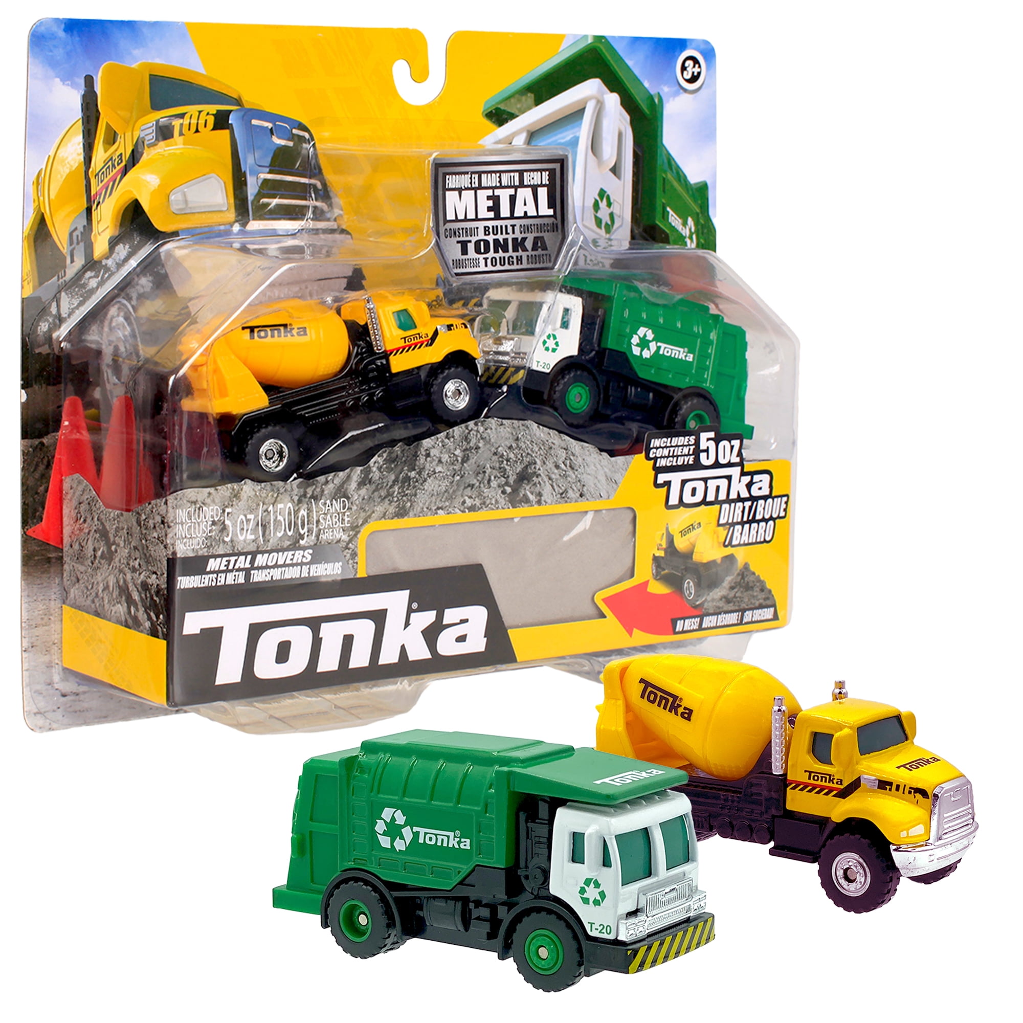 Tonka Tough Metal Movers Mighty Dump Truck & Bulldozer Dirt Included for sale online 