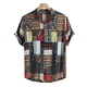 thumbnail image 2 of Camisas para hombre Camisas casuales de un pecho Hombres Trajes de playa Poliéster para XXL Hugo Camisas para hombre, 2 of 9