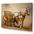 thumbnail image 2 of Designart "Minimalist Vintage American Cart With Horse" Old American Cart Canvas Prints, 2 of 7