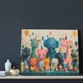 thumbnail image 3 of Fuzoiu Cute Animal Party Print Canvas Wall Art for Bathrooms,Wall Decor for Bedroom,Framed Artwork for Wall,Modern Wall Decorations Prints Picture for Kitchen Home, 3 of 6