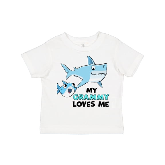 Inktastic My Grammy Loves Me with Cute Sharks Boys or Girls Toddler T-Shirt