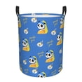 thumbnail image 1 of DouZhe Waterproof Collapsible Large Laundry Baskets, Blue Cute Panda Prints Circular Hamper with Handles, 1 of 7