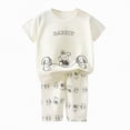 thumbnail image 5 of HCNTES Toddler Baby Boys Girls 2 Piece Outfits Girl Boy Spring Summer Clothes Kids Sport T Shirts and Shorts Kid Outfit Sets For 2t 3t 4t 5t 6t 7t Kid Short(Y01-Purple,2-3 Years), 5 of 6