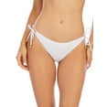 thumbnail image 2 of FANNYC Classic Side Tie Bikini Bottoms For Women Ruched Thong Swimsuit Triangle Bikini Bathing Suit Black/White/Red, 2 of 7