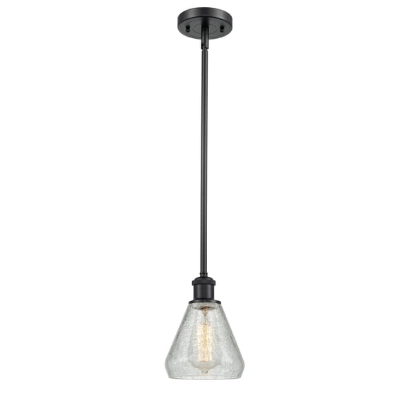 Innovations 516-1S-BK-G275-LED Conesus 1 Light Pendant part of the Ballston Collection, Matte Black