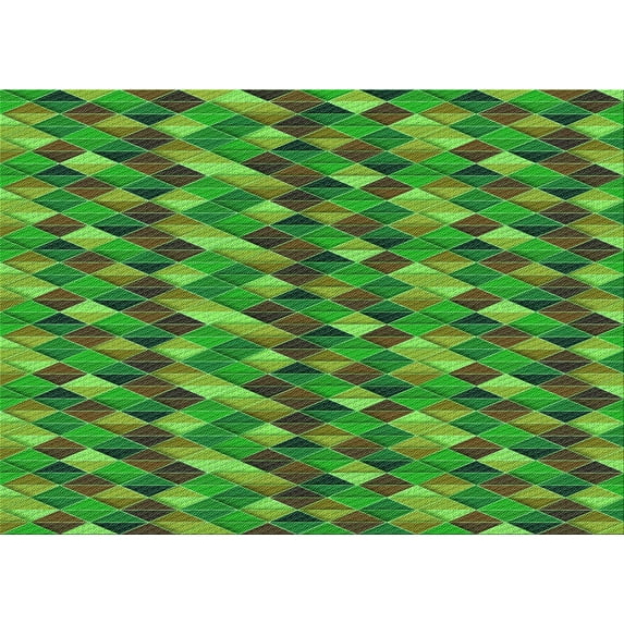 Ahgly Company Machine Washable Indoor Rectangle Transitional Seaweed Green Area Rugs, 2' x 5'